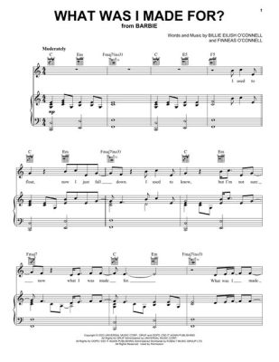 billie eilish what was i made for sheet music: The Melodic Echoes of Her Early Career